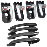 Lcyolada 8-piece exterior and interior door handles for Kia Spectra, complete replacement kit.