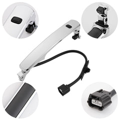 Lcyolada chrome door handle with keyhole for Nissan Rogue, supports secure manual entry.