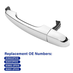 Lcyolada chrome exterior door handle assembly, ready for replacement.