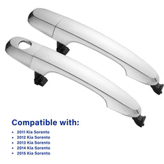Lcyolada chrome exterior door handle rear-right, glossy chrome finish.