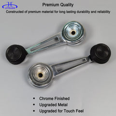 Lcyolada chrome window crank shown in side view, ready for direct OEM-style replacement.