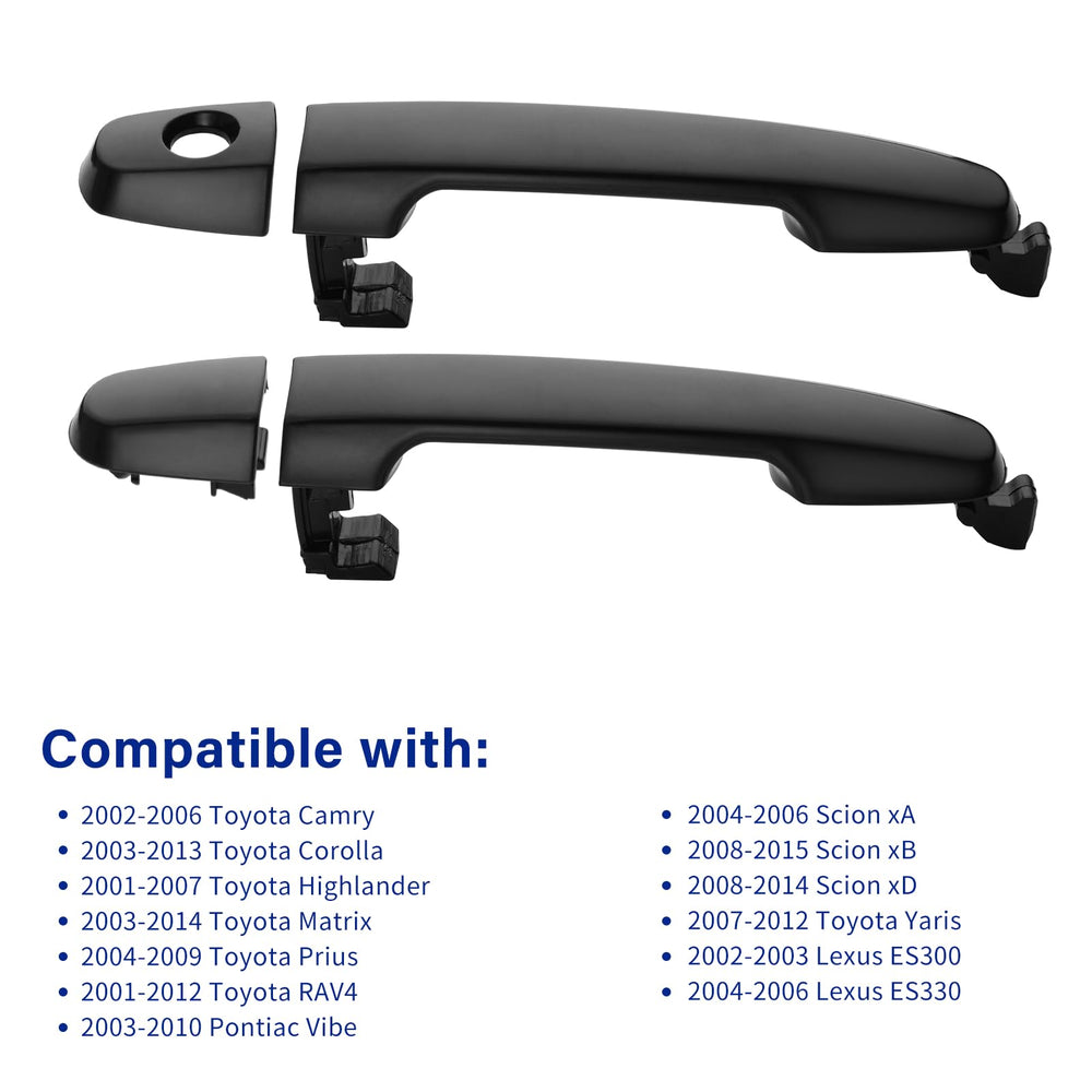 Lcyolada exterior door handle for RAV4, front driver side, reinforced plastic durability.