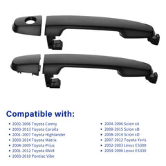Lcyolada exterior door handle for RAV4, front driver side, reinforced plastic durability.