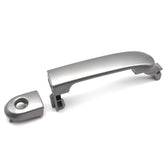 Lcyolada front-left exterior door handle with silvery finish for Nissan Versa, durable replacement.