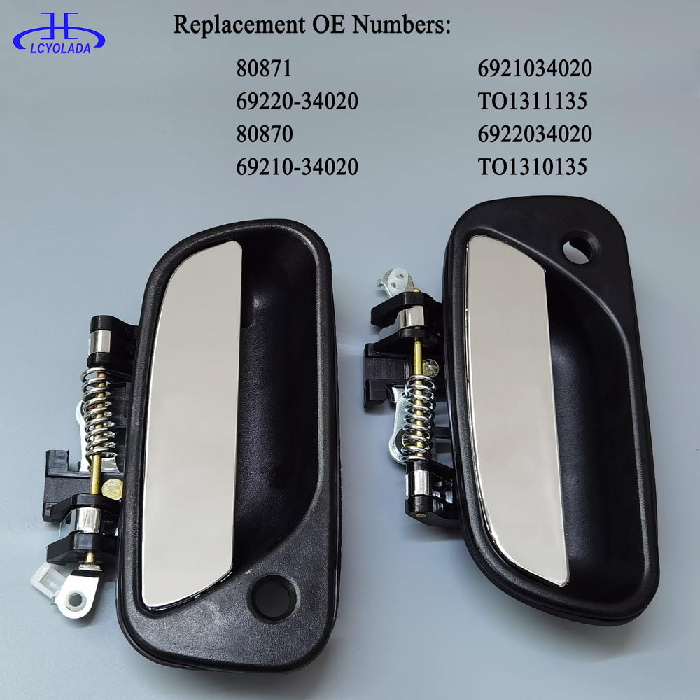 Lcyolada exterior handle compared to original, precise dimensions for a snug fit.