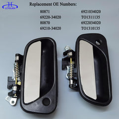 Lcyolada exterior handle compared to original, precise dimensions for a snug fit.