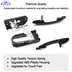 Lcyolada front-left door handle for Kia Spectra, smooth fit.