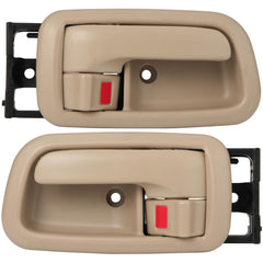 Lcyolada beige interior door handle bezel for front left driver, OEM-style fit.