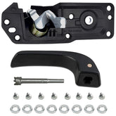 Lcyolada interior door handle front-right close-up, durable design for Silverado and GMC models