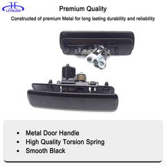 Lcyolada metal exterior door handle closeup, showing durable finish and precise fit.