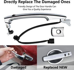 Lcyolada sensor-enabled door handle with keyless entry for Nissan Rogue, convenient access.