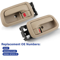 Lcyolada beige interior handle pair for Toyota Tundra installs in minutes.