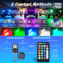 LD DARKEAGLE app control interface for easy color and mode customization.
