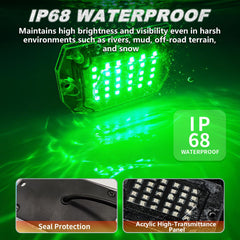 LD DARKEAGLE bright wheel-well illumination enhances off-road visibility.