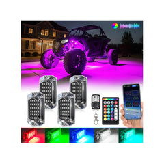 LD Darkeagle 4Pods full-angle rock light kit enhances off-road visibility.