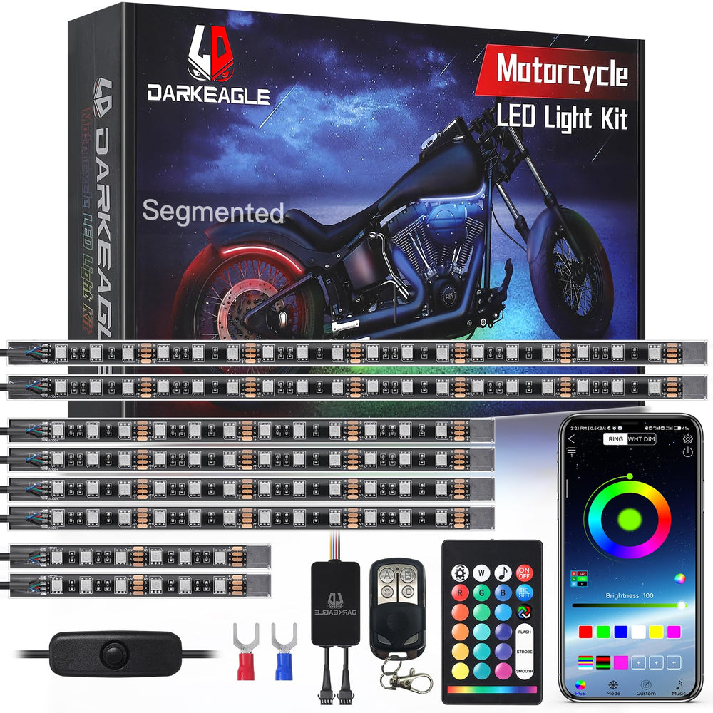 LD DARKEAGLE segmented LED strip kit for underbody illumination and night rides