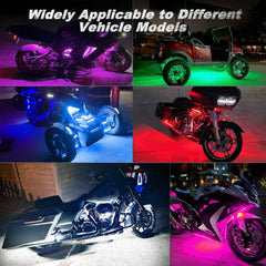 Universal 12V fit accommodates most motorcycles and bikes