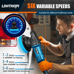 LDHTHOPI dual action polisher side handle enables steady control