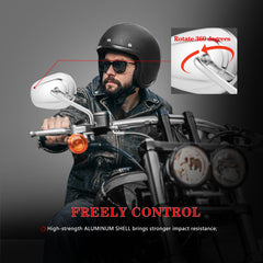 LDJXDADI chrome sportster mirror easy installation above or below handlebars