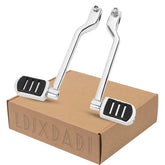 LDJXDADI heel toe shifter pegs front view in chrome for Harley touring