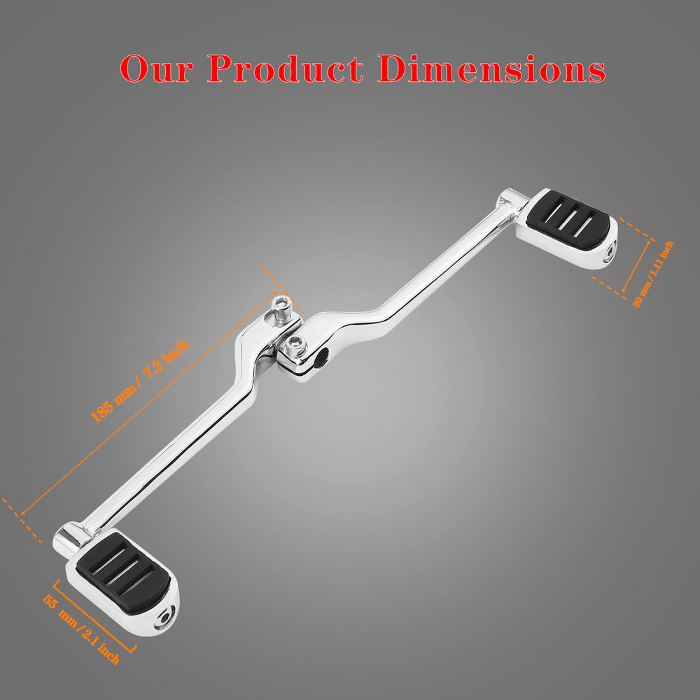 LDJXDADI heel toe shifter pegs rear view on Harley