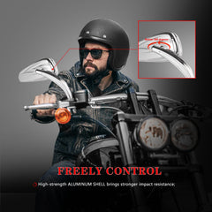 LDJXDADI M8-thread motorcycle mirrors fit most 1982-2024 models.