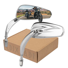 LDJXDADI chrome motorcycle mirror pair for improved rear visibility.