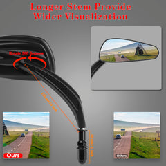 LDJXDADI matte black rear view mirror with smooth finish