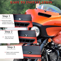 LDJXDADI Street Glide windshield screws shown installed on touring model.