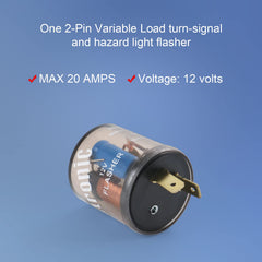LDMINDA two-terminal round flasher for direct OEM-style swap