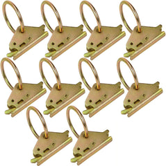 LE KAPMOZ heavy-duty E-Track O-rings 10-pack ready for secure cargo tie-downs.