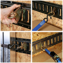 LE KAPMOZ high-strength steel E-Track ring clip provides strong payload support for trailers.