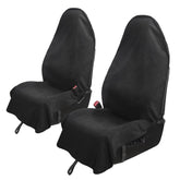 Leader Accessories front-seat towel cover in black with non-slip backing for gym sweat.