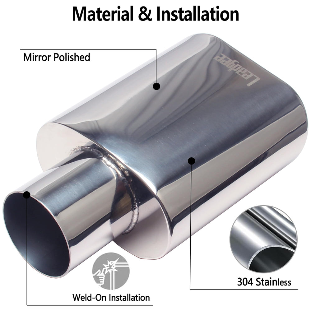 Leadgee two-tip set for balanced, paired exhaust styling