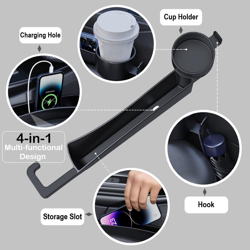 LeaHun gap plug with cup holder provides easy access to drinks.