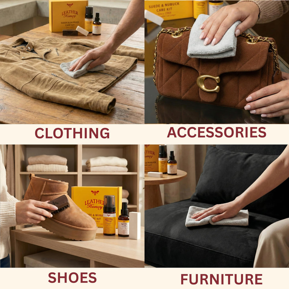 Leather Honey suede eraser lifting stains and scratches from nap and discoloration