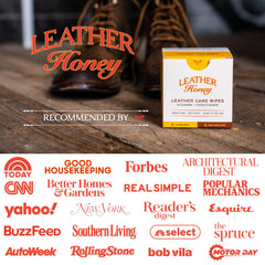 Leather Honey American-made heritage stamp on packaging