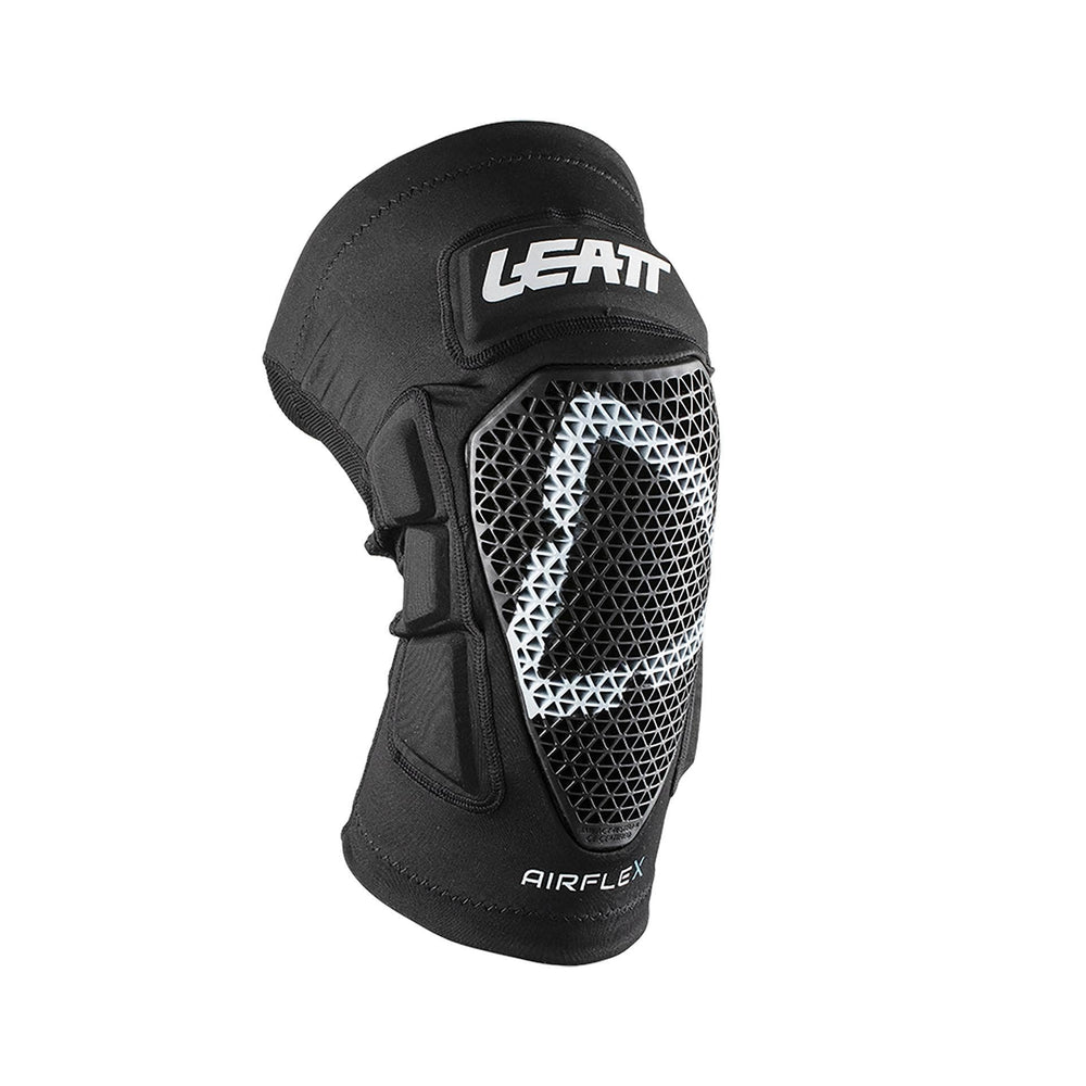 Leatt AirFlex Pro knee guard front view showing slim protection for enduro riding
