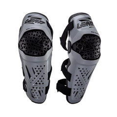 Leatt Dual Axis Knee Guards white, back view, secure fit for all-day MTB sessions.