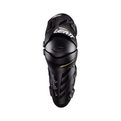 Leatt pivoting knee guard with hard shell for protection and mobility