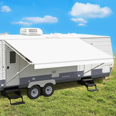 Leaveshade RV awning fabric 13'3'' white for durable outdoor shade