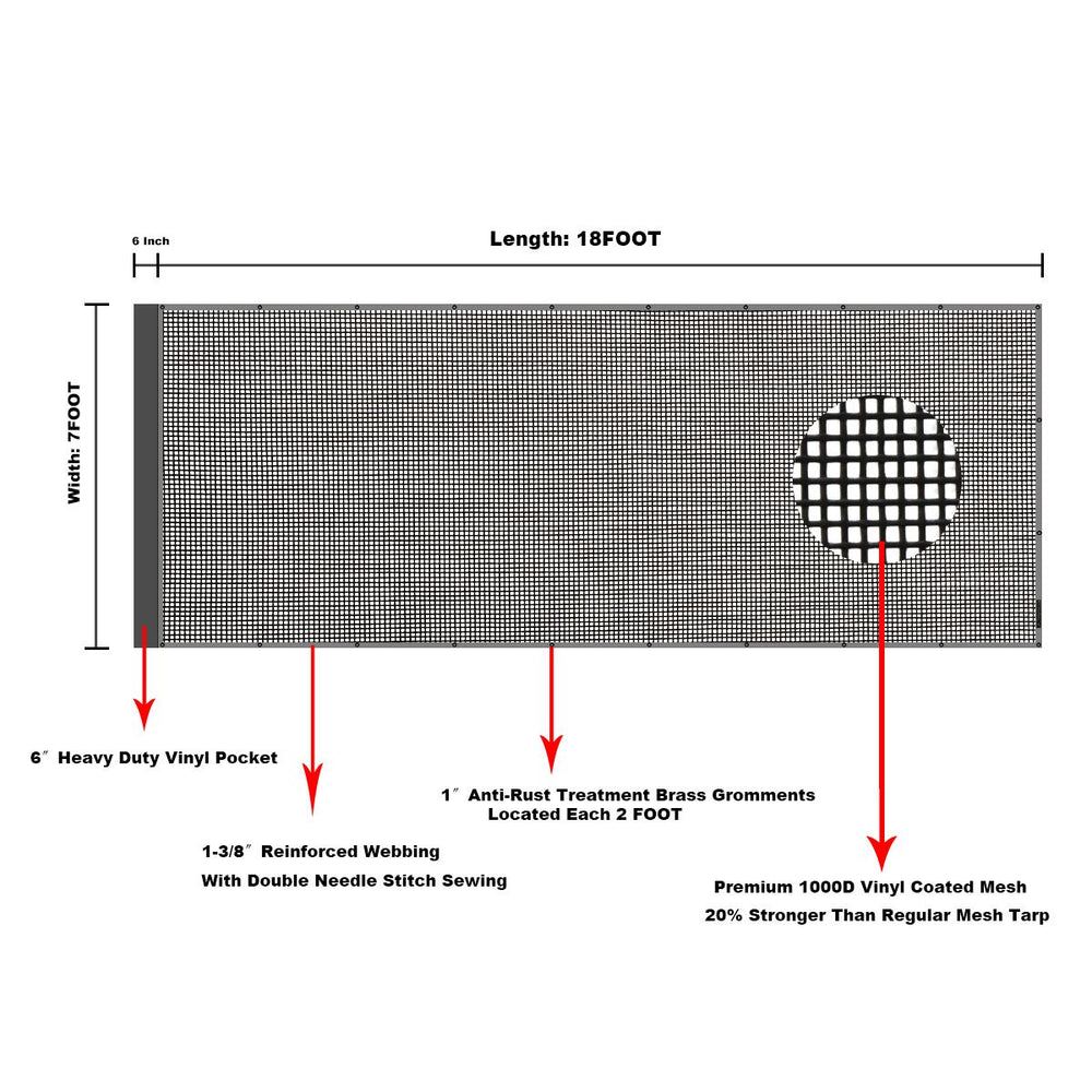 Leaveshade 11x11 weave and UV resistance protect against sun and wind.