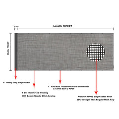 Leaveshade 11x11 weave and UV resistance protect against sun and wind.