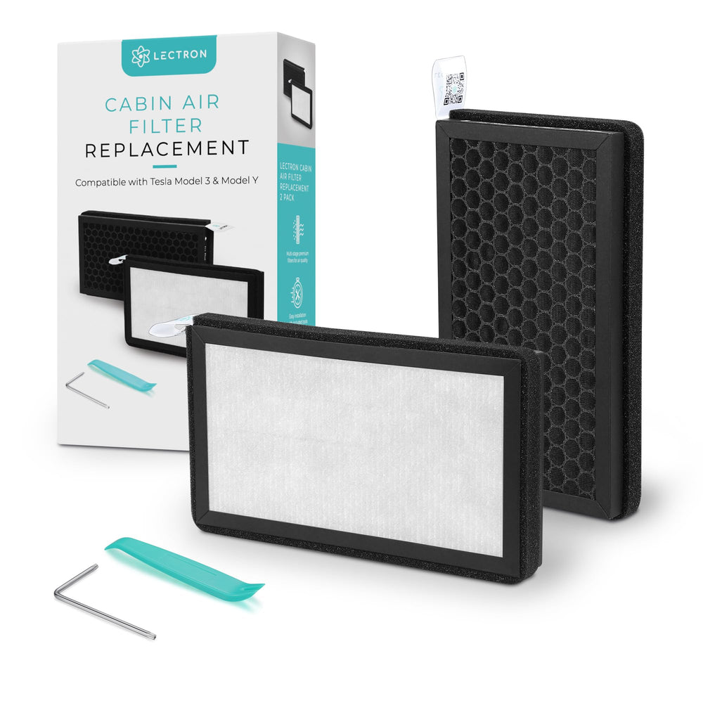 Lectron cabin air filter for Tesla Model 3 fit improves filtration for cleaner cabin air