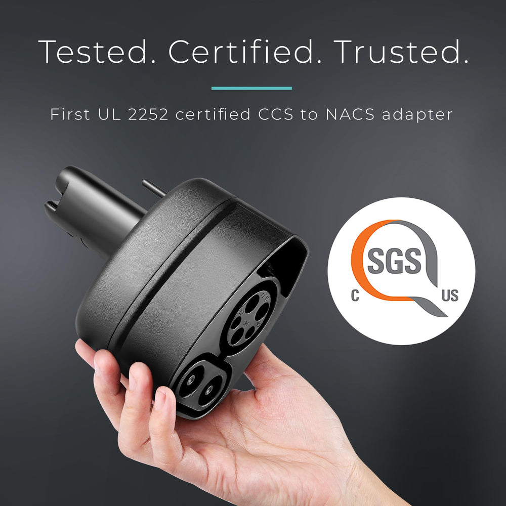 Lectron adapter UL 2252 certification close-up highlighting safety standards.