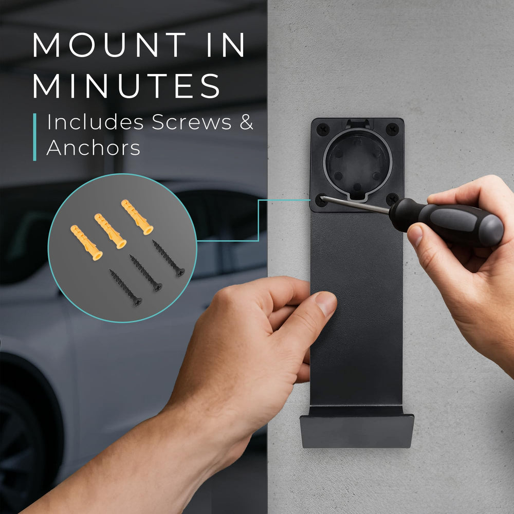 Lectron compact EV charging accessory adds tidy organization to any space.