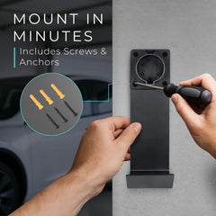 Lectron compact EV charging accessory adds tidy organization to any space.