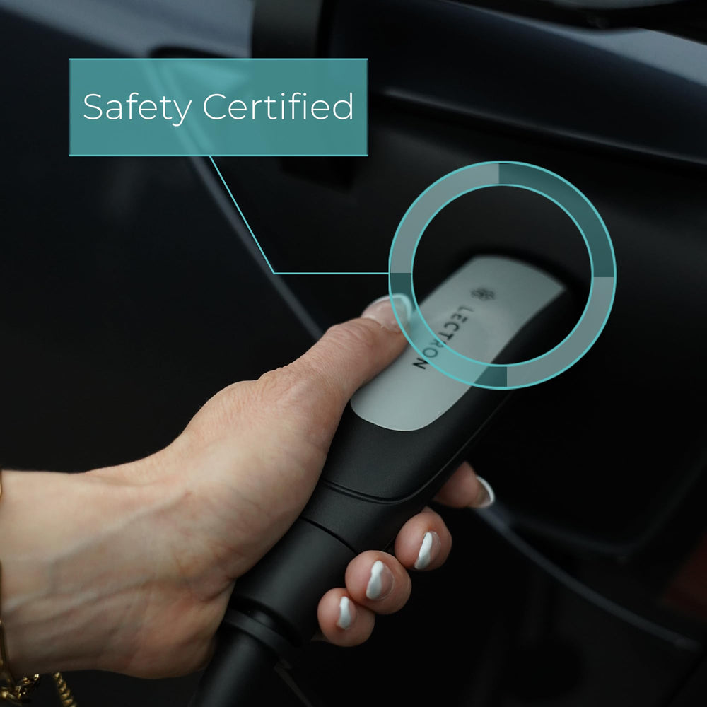 Lectron EV charger safety features protect against overvoltage and overheating.