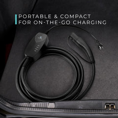 Durable carrying case keeps the Lectron Level 1 charger organized during travel.