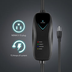 Lectron Level 1 EV Charger J1772 cable demonstrates broad compatibility with popular EVs